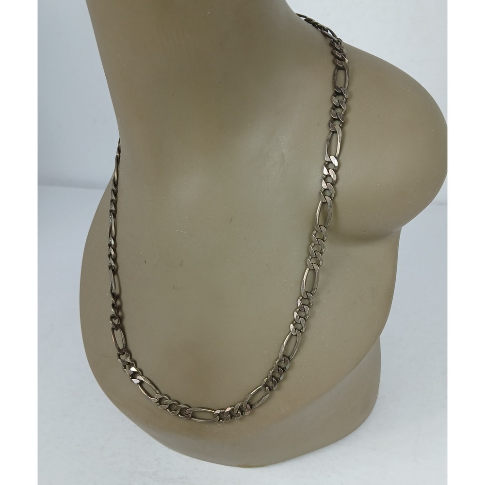 Vintage Italy GM Link Chain Necklace 925 Sterling Silver 34g - Picture 3 of 8